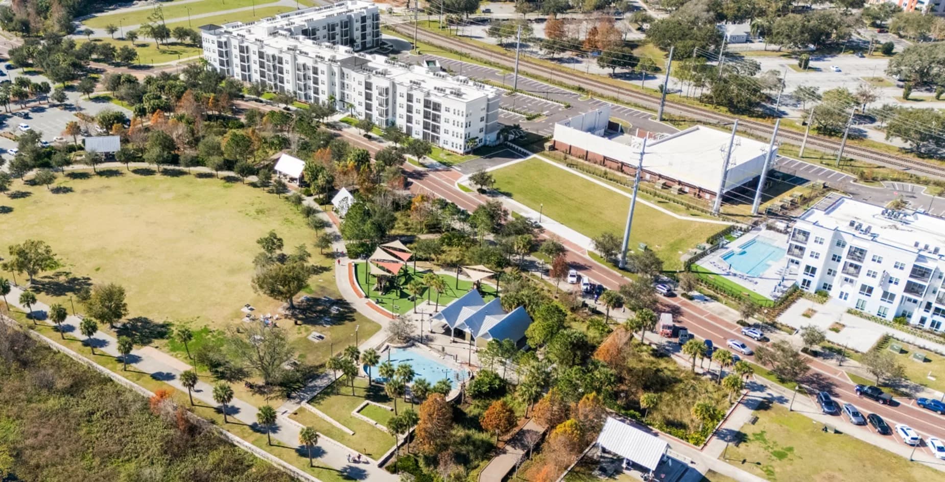 Vista aérea de un desarrollo residencial en Florida