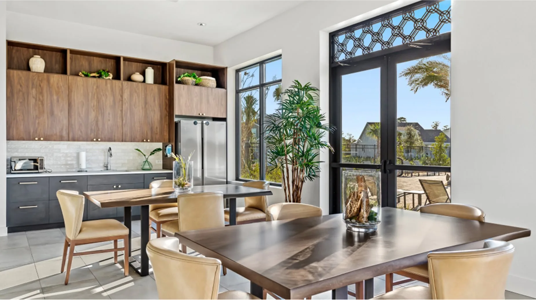 Interior de un clubhouse residencial en Florida